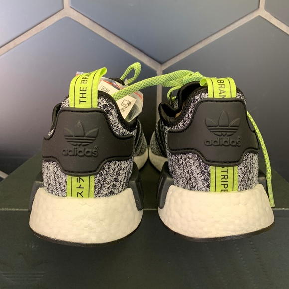Adidas NMD R1 Static Solar Yellow Running Shoes - Picture 4 of 6